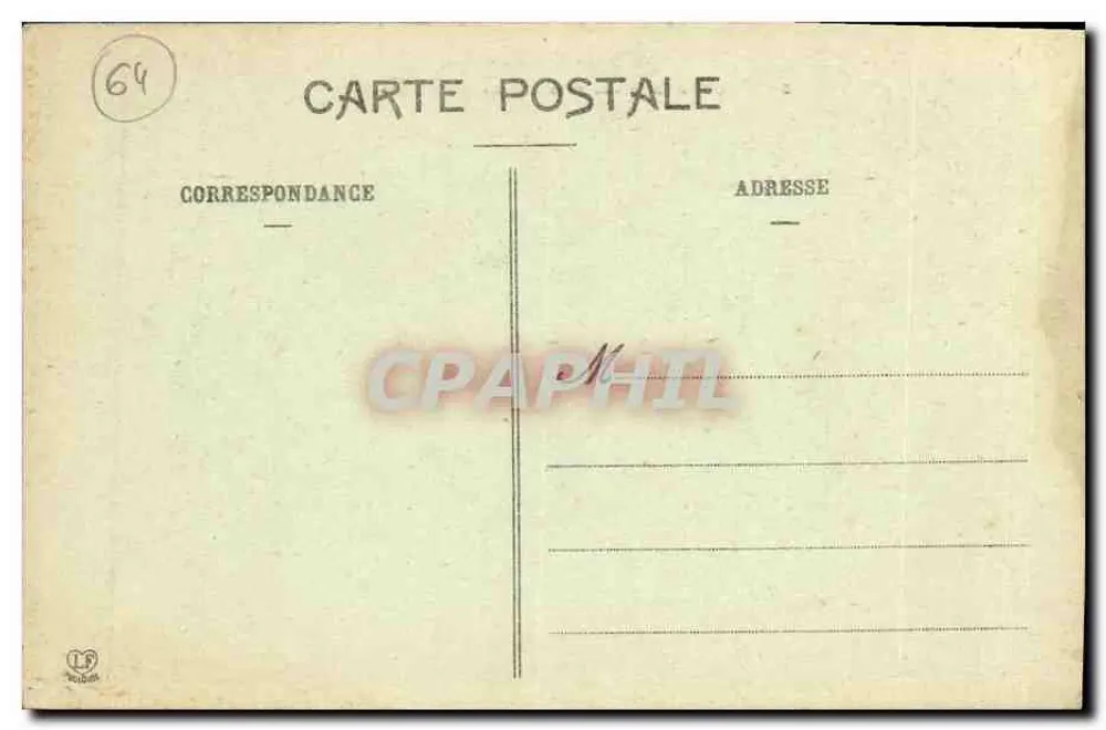Orthez - Die Ufer des Gave und Alte Brücke — Phototypie Labouche Frères, Toulouse, n°341 - Rückseite