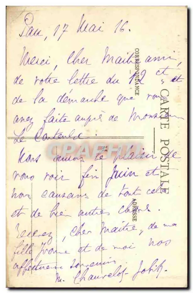 Eaux-Bonnes — Vista da Valeira de Laruns — C.C. 66 - Verso
