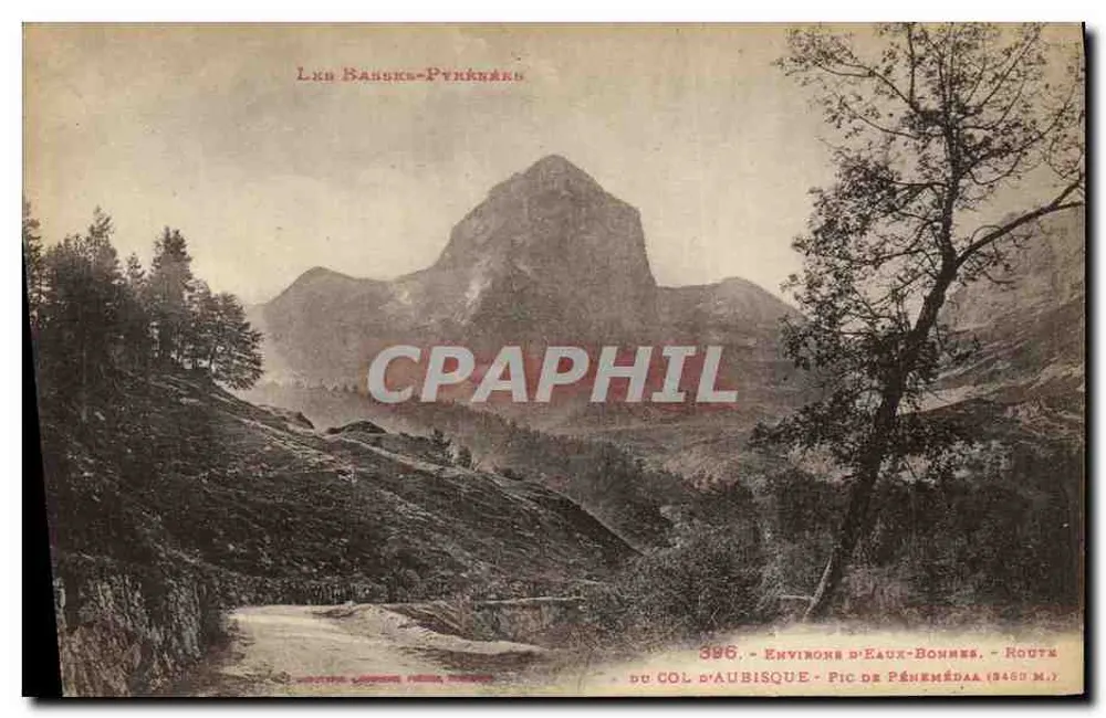 Arredores de Eaux-Bonnes - Estrada do Col d'Aubisque - Pic de Pémémedaa (2450 m.) - Frente