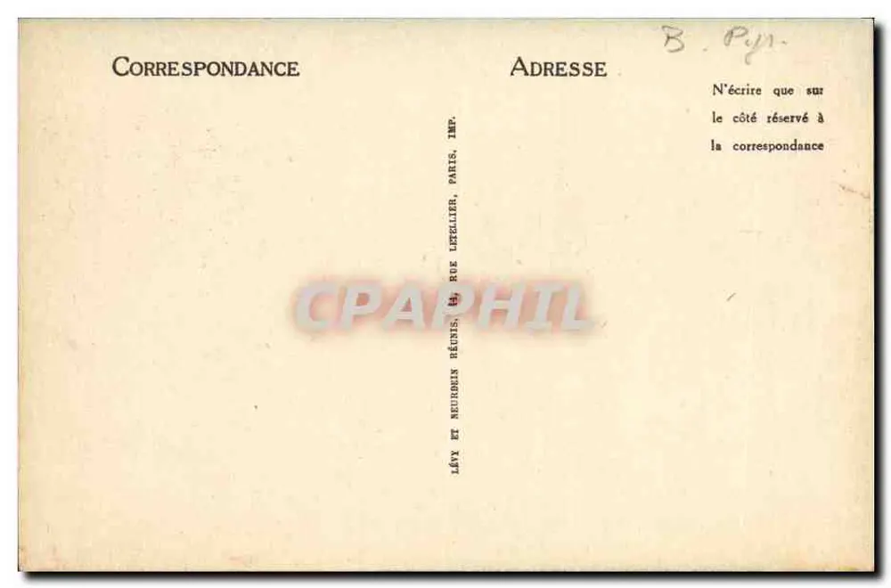 Salies-de-Béarn — Alte Häuser am Saleys — Imp. Lévy et Neurbein, Paris - Rückseite
