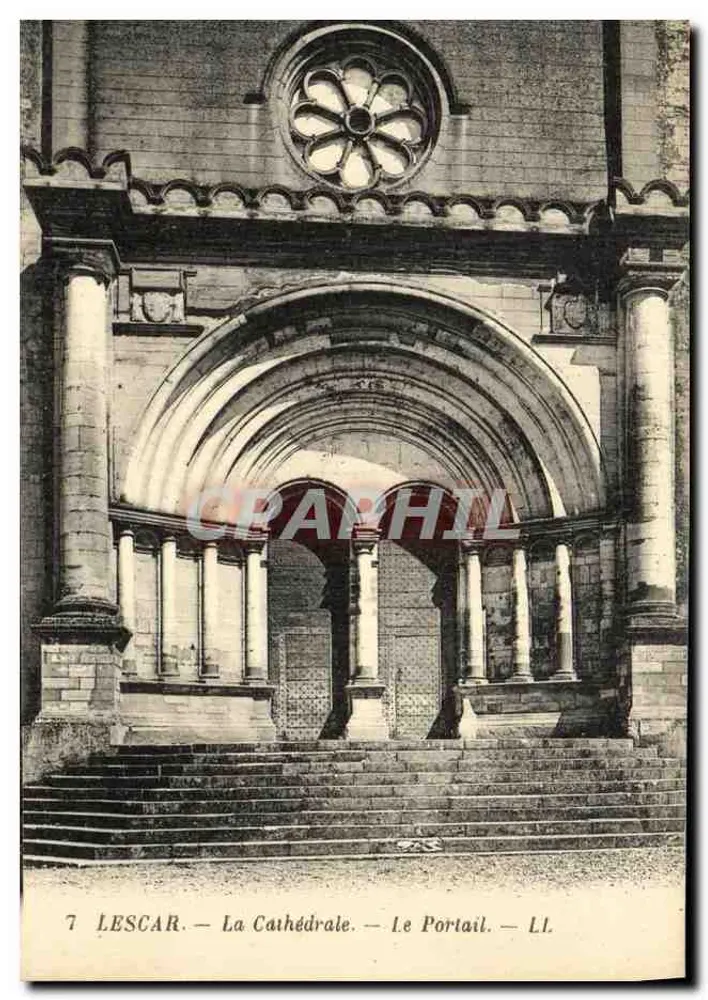 Lescar — La Catedral — El Portal — LL - Anverso