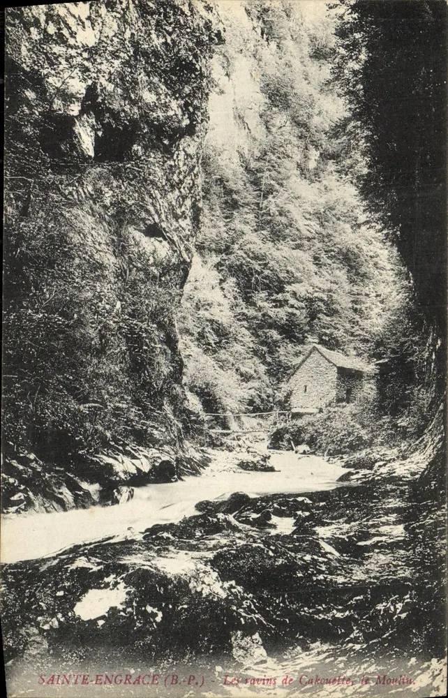 Sainte-Engrâce (B.P.) — Die Schluchten von Cakouette, das Mühle - Vorderseite