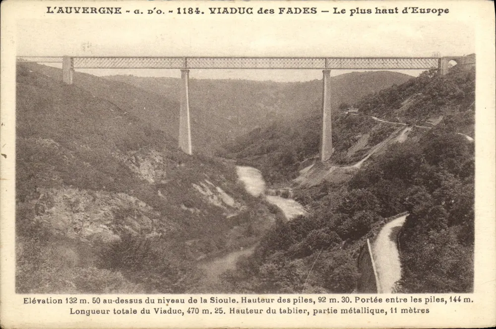 Viaduc des Fades — Der Höchste Europas — Auvergne - Vorderseite