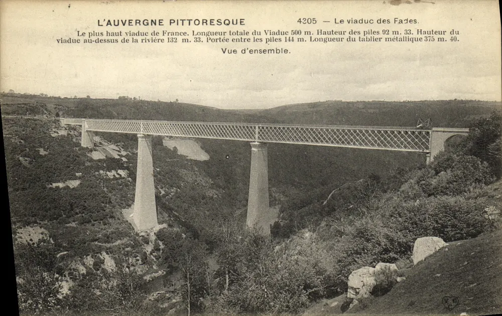Der Viadukt der Fades — Die pittoreske Auvergne — Verlag Die pittoreske Auvergne, Nr. 4205 - Vorderseite