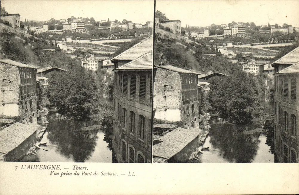 Ansicht von Thiers — Brücke Sechale — Auvergne — LL. - Vorderseite