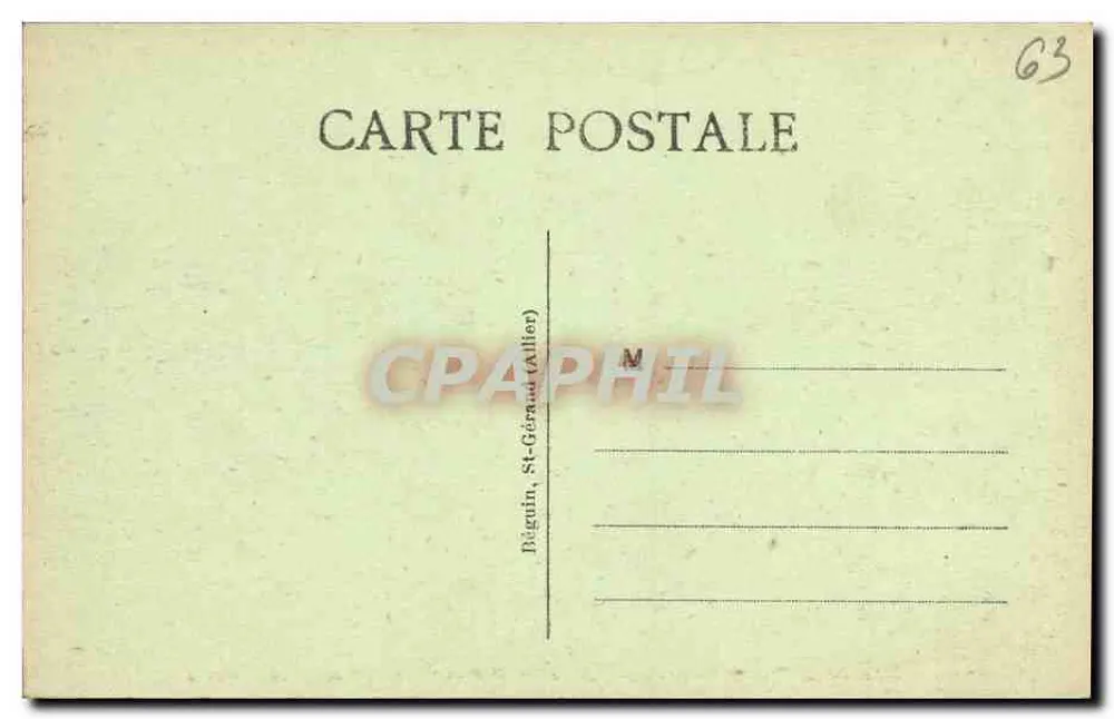 See CHAMBON und die Dent du Murais — Der Saut de la Pucelle — Die pittoreske Auvergne — Verlag Ideal, Nr. 3381 - Rückseite