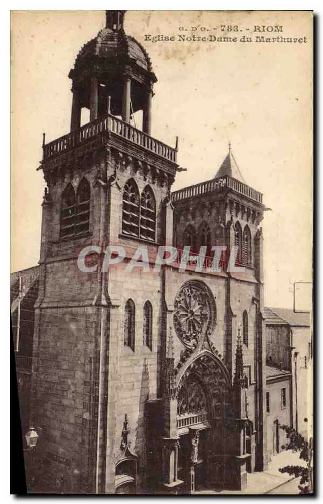 Igreja Nossa Senhora do Marthuret — Riom — G. D'O. - 783 - Frente