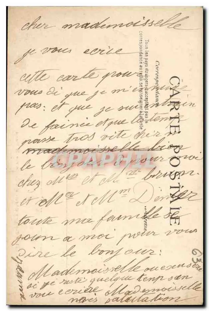 Fontaine d'Adam et d'Ève und Rue de Mozat — Das pittoreske Auvergne — Verlag E. D. (B.D.) - Rückseite