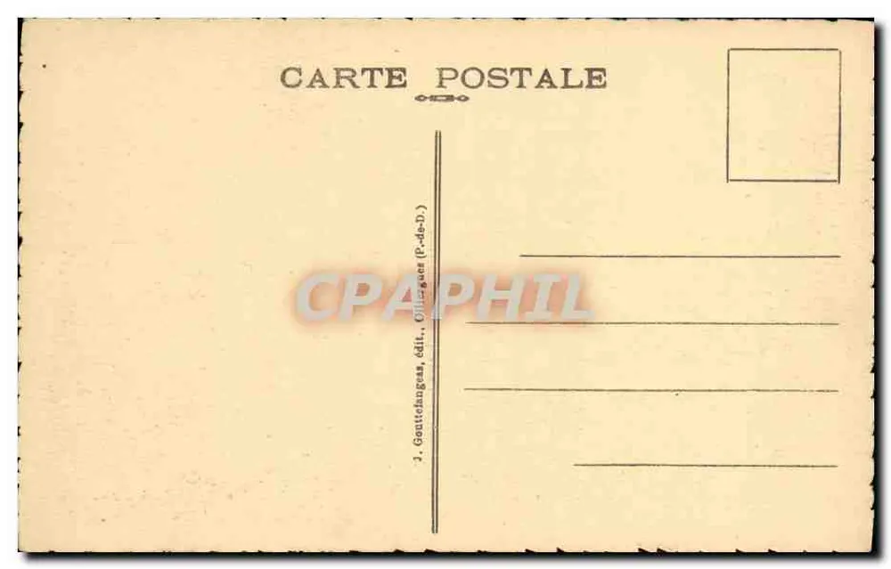 Cour de l'Hôtel Arnoux de Maison-Rouge — Riom — XVIIe siècle — J. Gouttehanges, édit. (P.-de-D.) - Verso