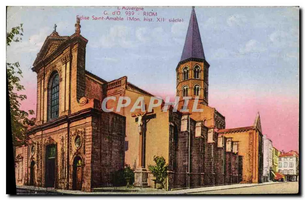 Igreja de Saint-Amable — Riom, Auvergne — G. d'O, n° 939 - Frente