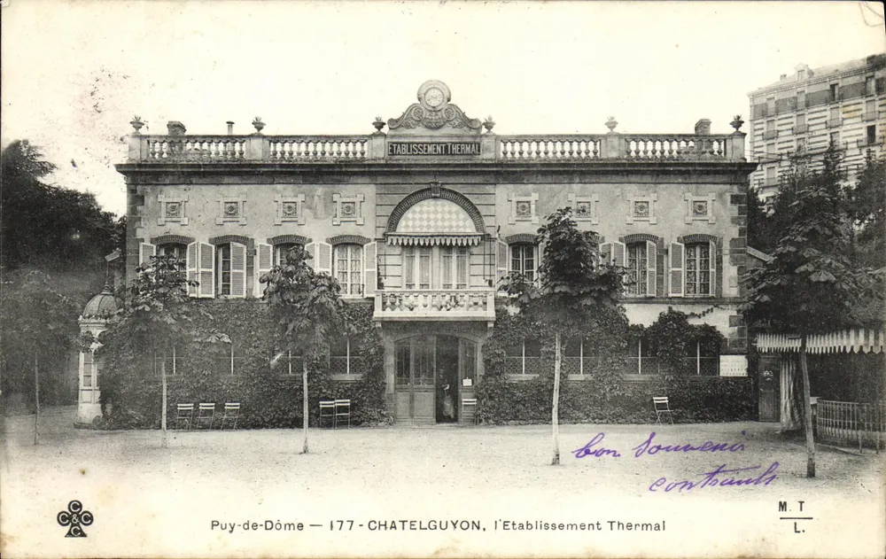 Puy-de-Dôme — 177 — CHATELGUYON, l'Établissement Thermal — M.T. L. - Frente