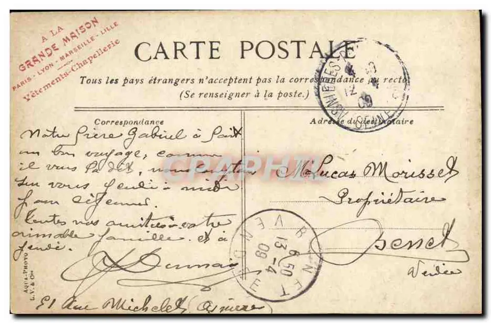 Clermont-Ferrand - A Igreja de São José — editor 'La Grande Maison', n°3 - Verso