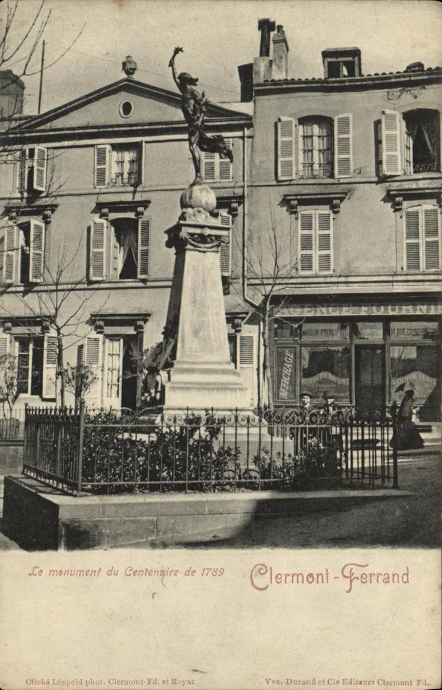 Gedenkmonument zum Centenary von 1789 — Clermont-Ferrand — Cliché Léopold, phot. Clermont-Fd. et Royat - Vorderseite