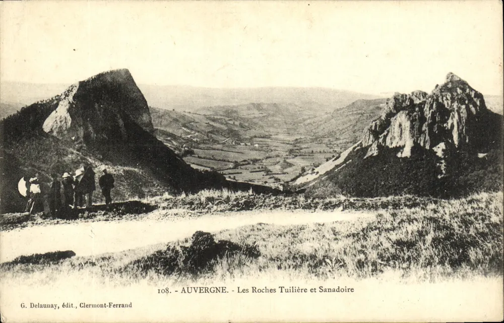 Auvergne - Die Tuilière- und Sanadoire-Felsen — G. Delaunay, Verlag, Clermont-Ferrand, Nr. 108 - Vorderseite