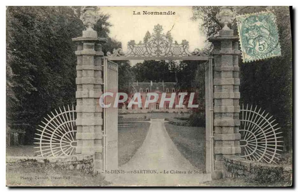 St-Denis-sur-Sarthon — O Castelo de St-Denis — Fotografia de Baroult, Vire-en-Hal - Frente
