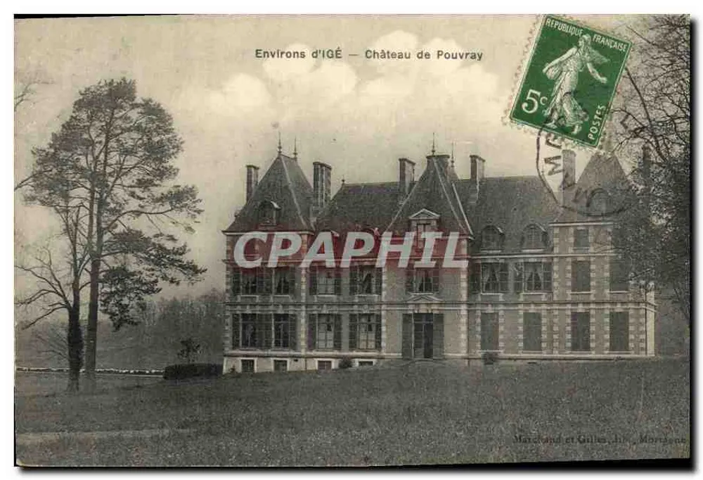 Environs de IGÉ — Castelo de Pouvray — Marchand et Gilles, Imp. Morandone - Frente