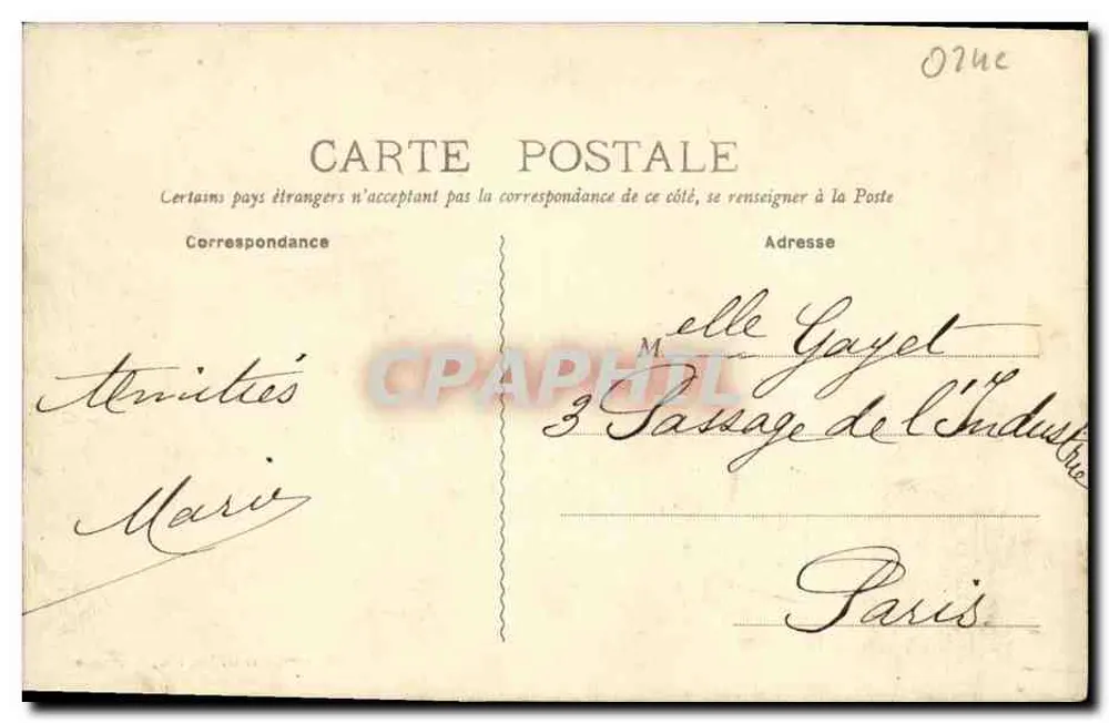 Environs de IGÉ — Castelo de Pouvray — Marchand et Gilles, Imp. Morandone - Verso