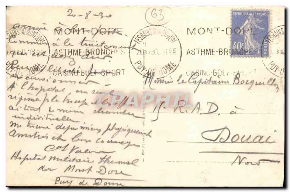 Mont-Dore — Salão do Capuchinho — 131 - Verso