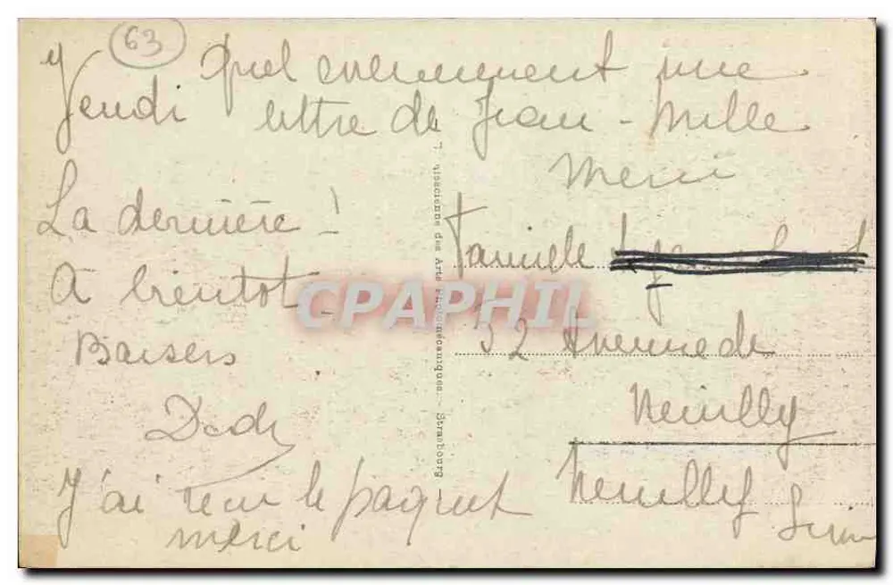 O Mont Dore - O Lago Chambon — editor não identificado, n° de série 71 - Verso