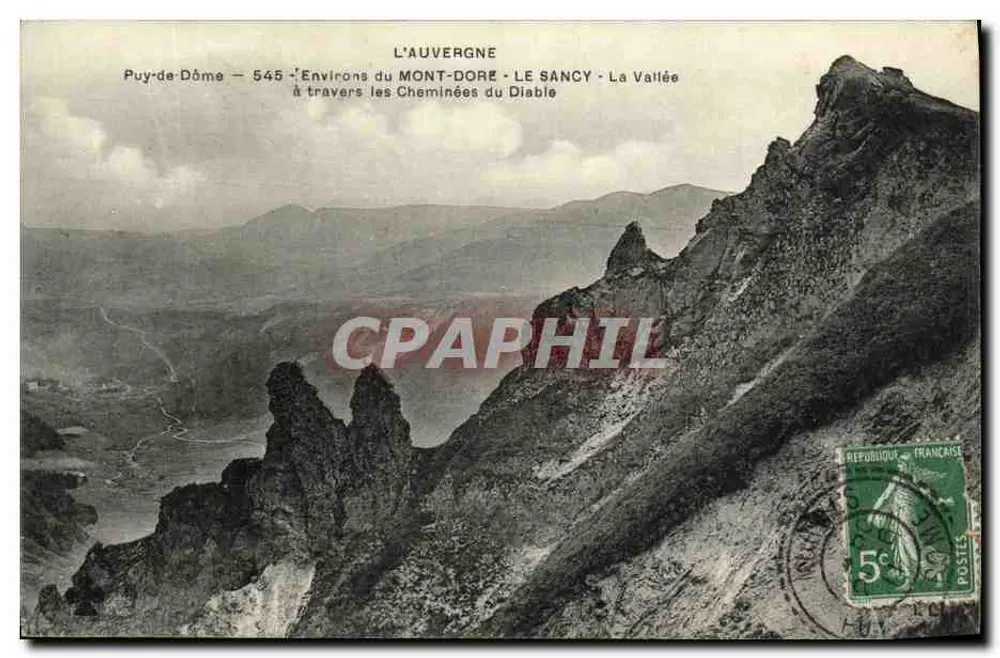Auvergne — Umgebung von Mont-Dore — Die Schlucht durch die Teufelschimney — Verlag nicht sichtbar - Vorderseite