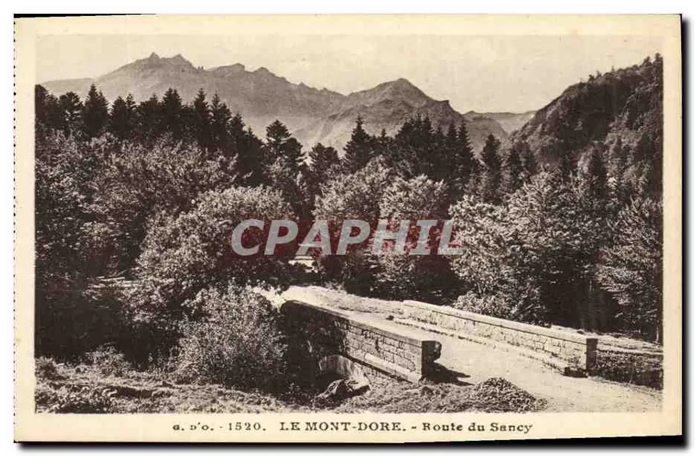O Mont-Dore - Rota do Sancy - Editor J. Gouttefanges, n° 1520 - Frente