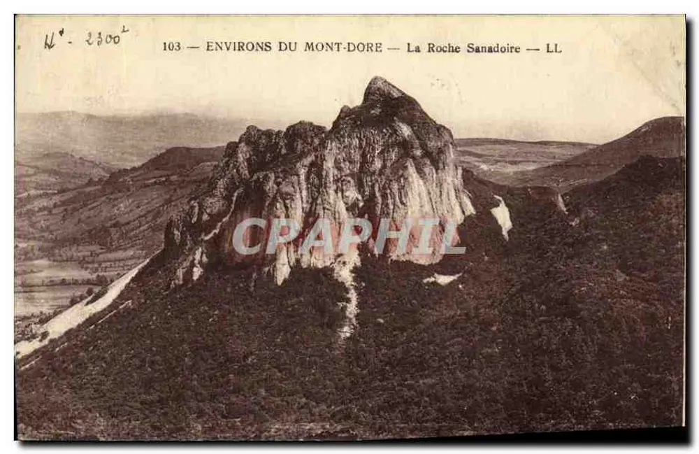 Aproximadamente do Mont-Dore — La Roche Sanadoire — LL - Frente