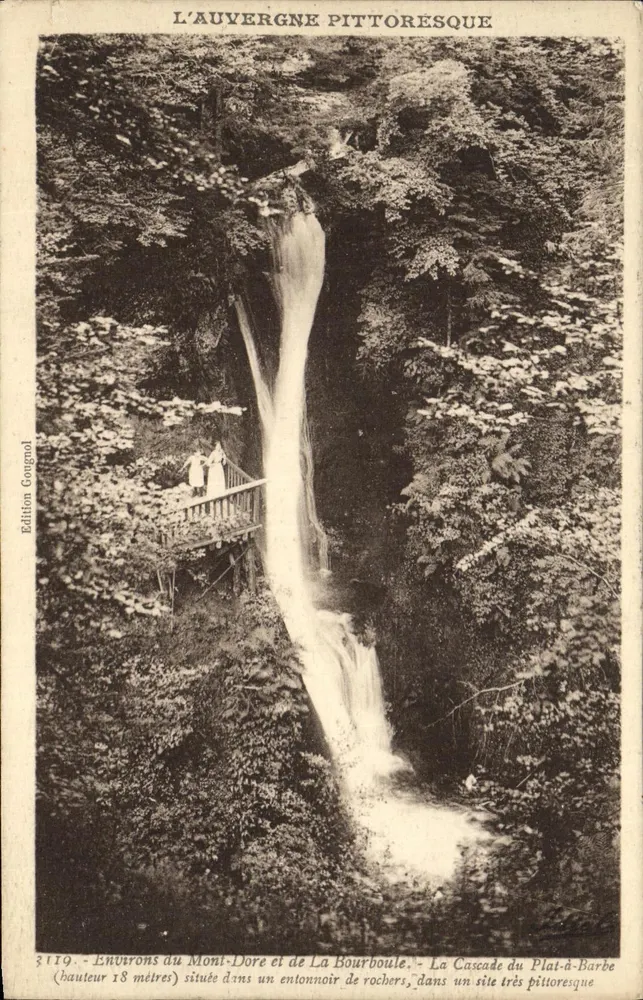 Cascade du Plat-à-Barbe — Umgebung von Mont-Dore und La Bourboule — Edition Gougnol n°3119 - Vorderseite