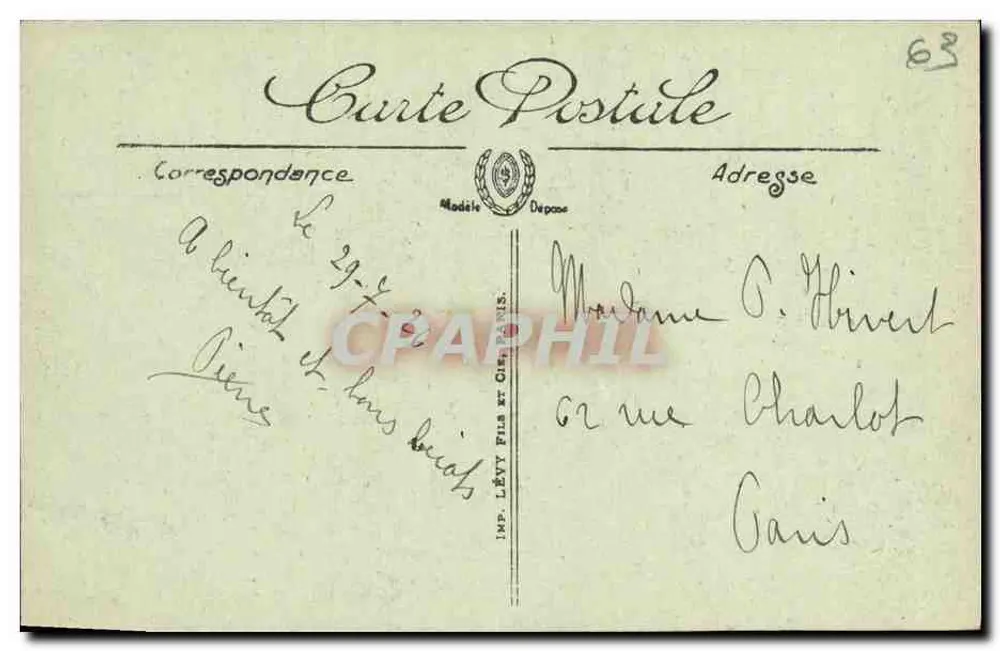 Mont-Dore — Place Michel-Bertrand — LL. - Verso