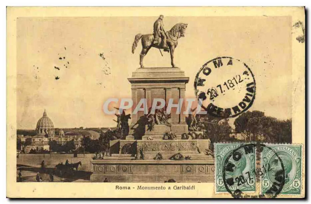 Roma - Monumento a Garibaldi — editor desconhecido, número de série não visível - Frente