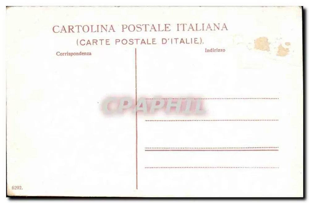 Piazza del Duomo — Milão — Cartolina Postale Italiana n° 6292 - Verso