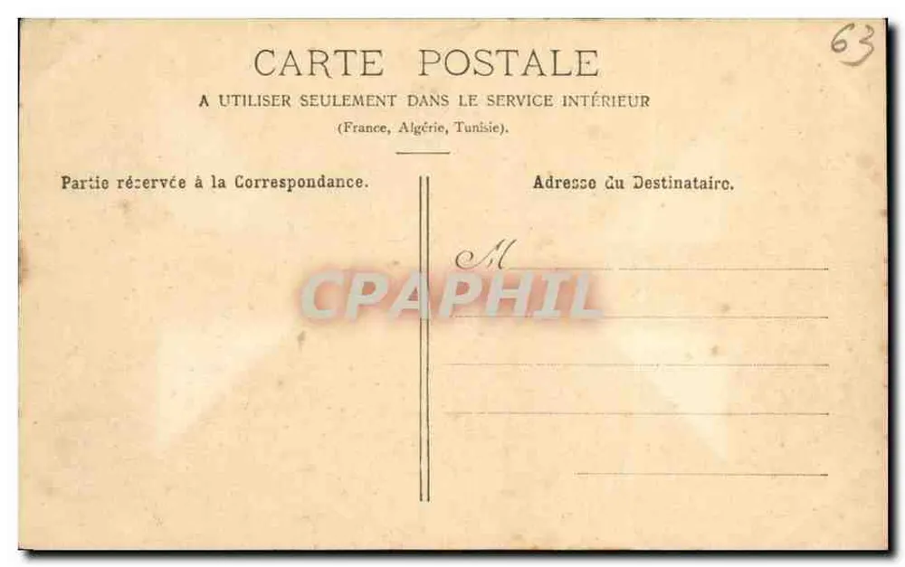 Royat em seu ninho — Auvergne — G.D.C. n°37 - Verso