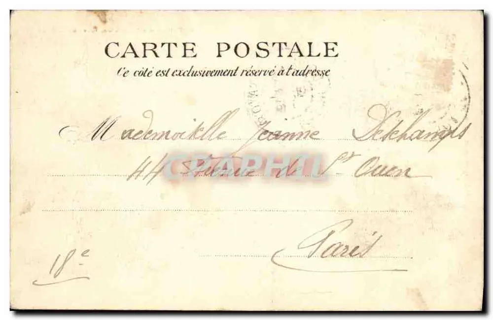 Royat-les-Bains — Hotel du Parc und Métropole und der Kursaal — Ve Durand et Cie, Verleger Clermont-Ferrand - Rückseite