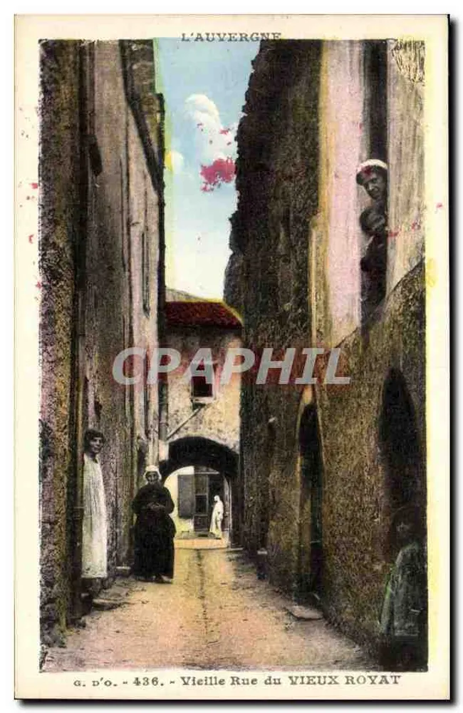 L'Auvergne — Vieille Rue du Vieux Royat — G. D'O. - 436 - Frente