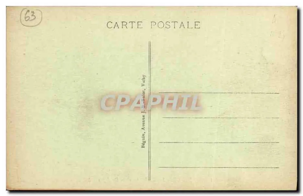 La Bourboule - Die Kariatiden und die Dordogne - Hotel der Post — Das pittoreske Auvergne, Nr. 3037, Verlag Idéal - Rückseite