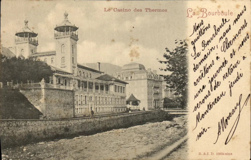 O Casino dos Termas — La Bourboule — R. & J. D. 10934 sina - Frente