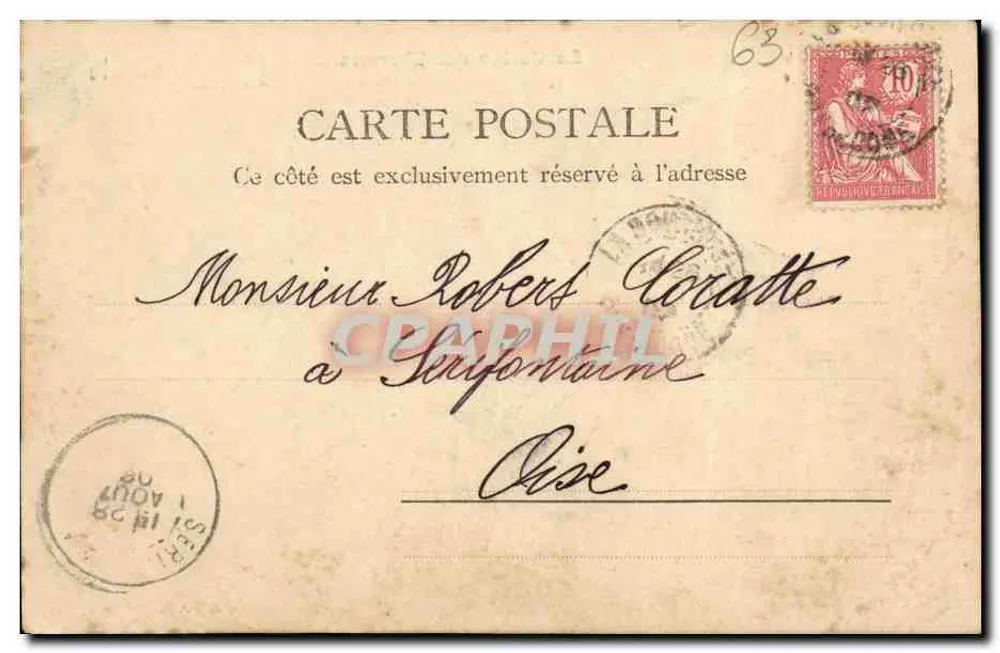 O Casino dos Termas — La Bourboule — R. & J. D. 10934 sina - Verso