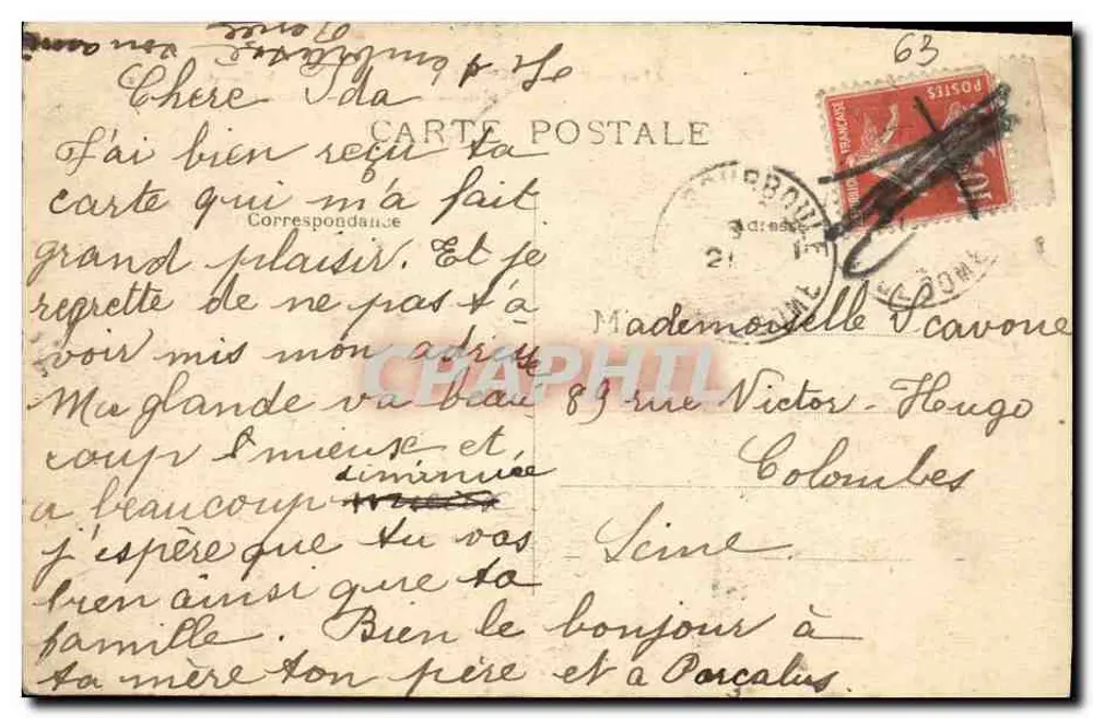 Auvergne - La Bourboule - Tal von Vendeix - Eroberung von Murat-le-Quaire - Rückseite