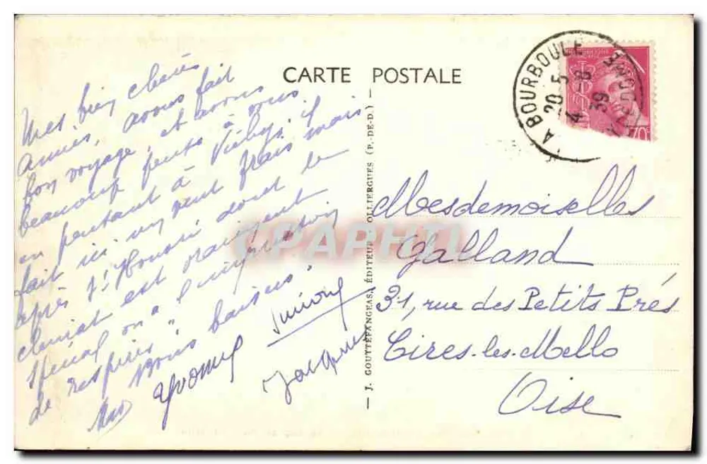 La Bourboule -- A Lagoa do Parque Fenestre -- G. D'O. 825 - Verso