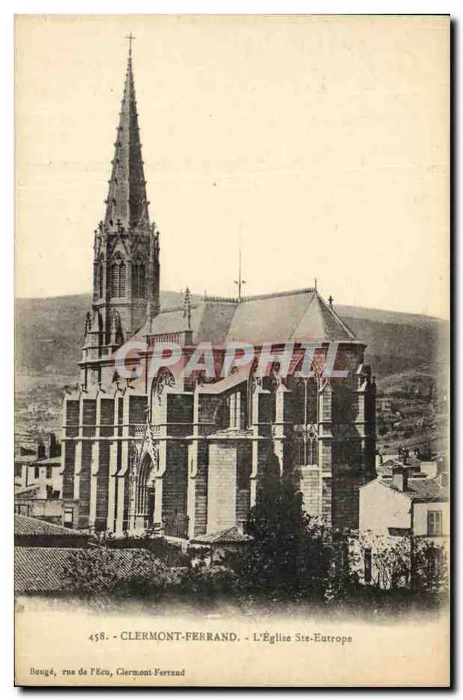Clermont-Ferrand — Igreja de Santa Eutrópeia — Bougé, rua do Escudo - Frente