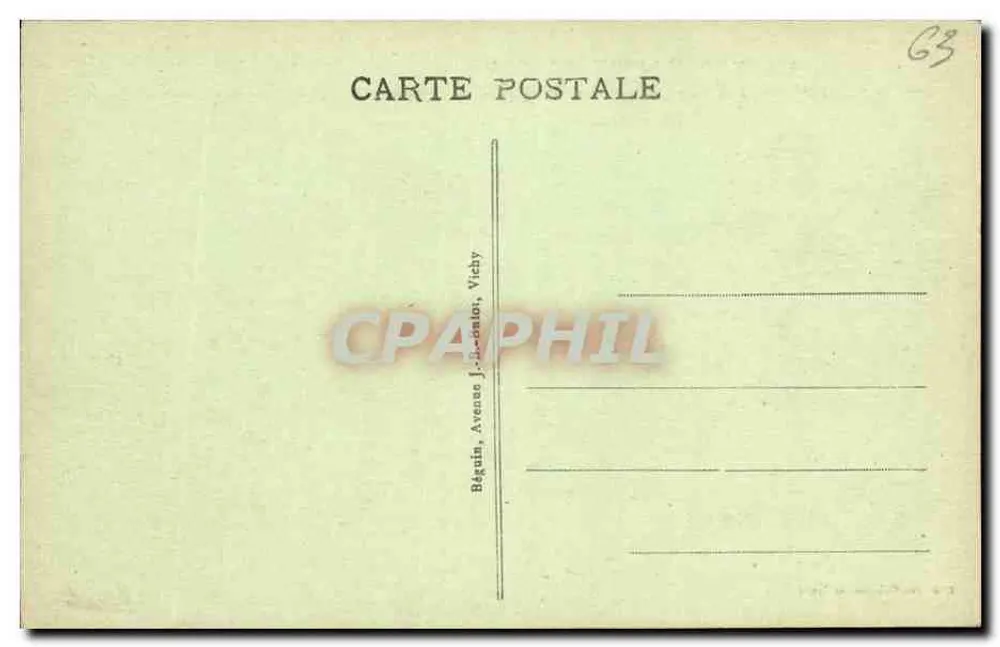 Clermont im 18. Jahrhundert — nach einer Holzschnittzeichnung der Zeit — Béguin, Avenue J.-L.-Batail, Vichy - Rückseite
