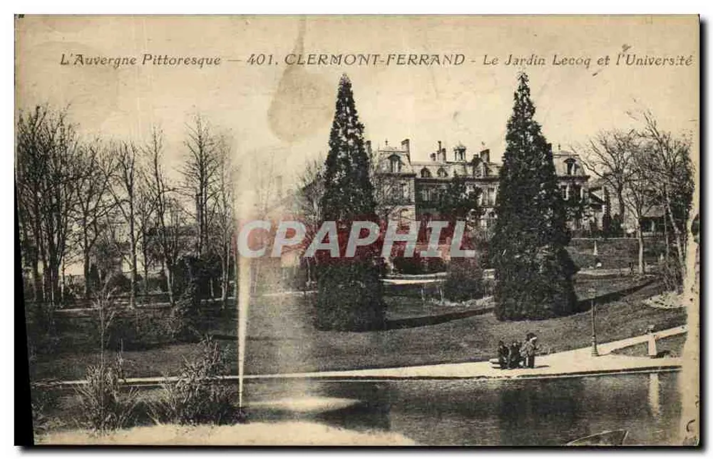 Clermont-Ferrand — Der Lecoq-Garten und die Universität — Die pittoreske Auvergne, n°401 - Vorderseite