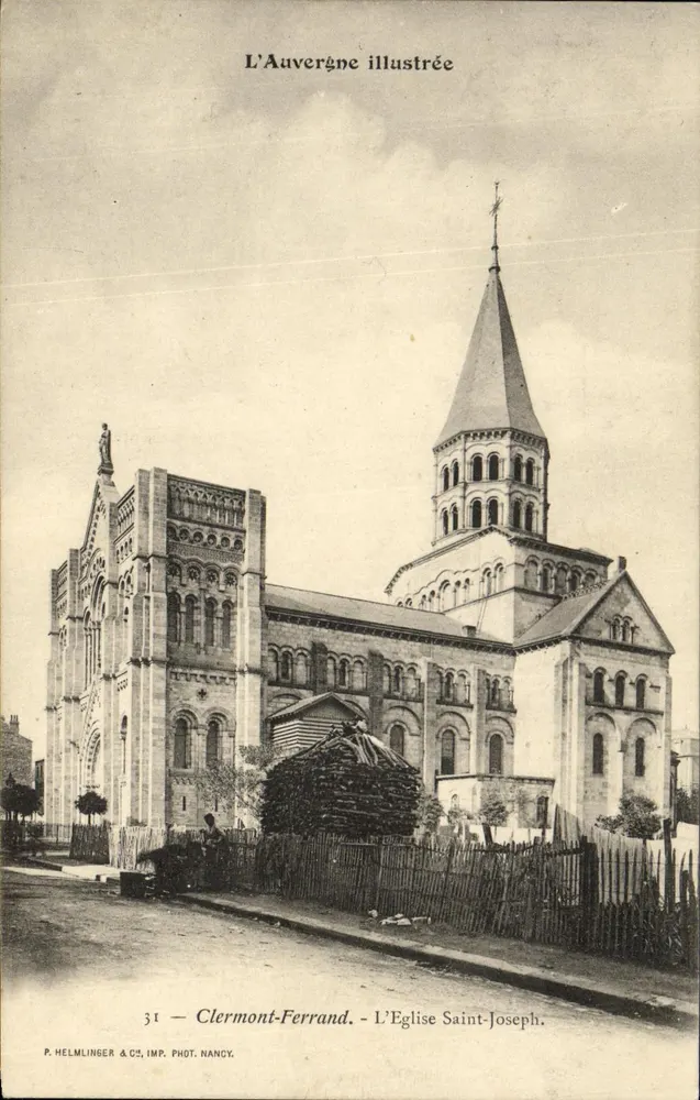 Clermont-Ferrand — La Iglesia de San José — P. HELMLINGER & Cie, IMP. PHOT. NANCY - Anverso