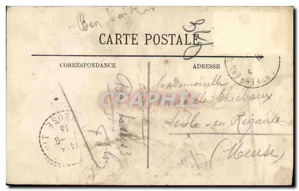 Clermont-Ferrand — Versteinerte Fontäne Saint-Antoine und sein Schwein — L.L. Nr. 120 - Rückseite