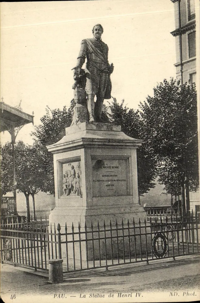 Pau — Statue de Henri IV — éditeur ND. Phot. (n° 46) - Frente