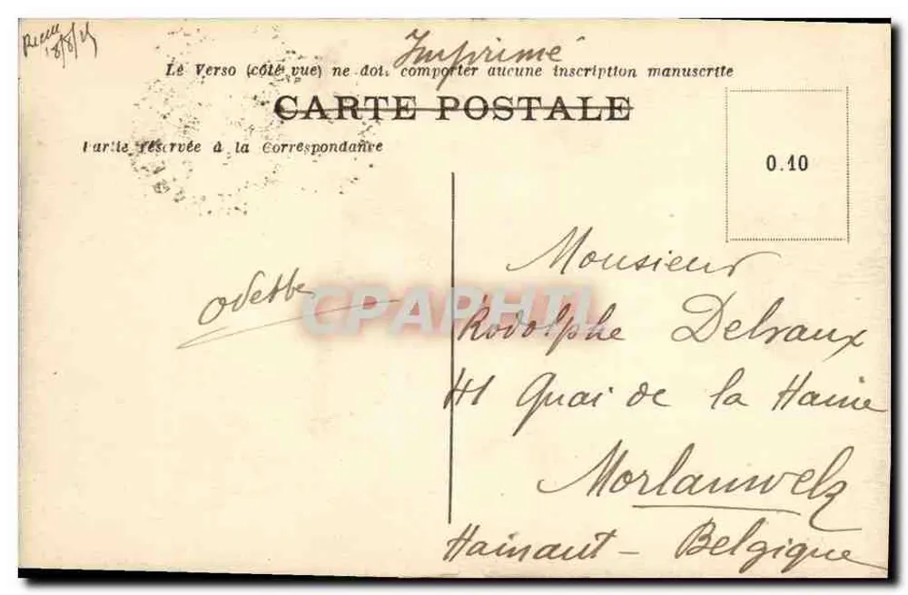 Der Grund von Ossau, Ansicht vom Königlichen Platz — Pau — unbekannter Verleger, Nr. 151 - Rückseite