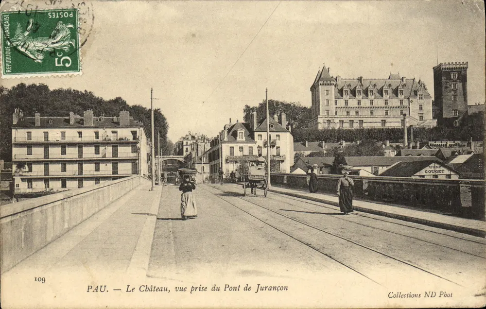 PAU — Das Schloss, Ansicht vom Jurançon-Brücke — Collections ND Phot, n°109 - Vorderseite