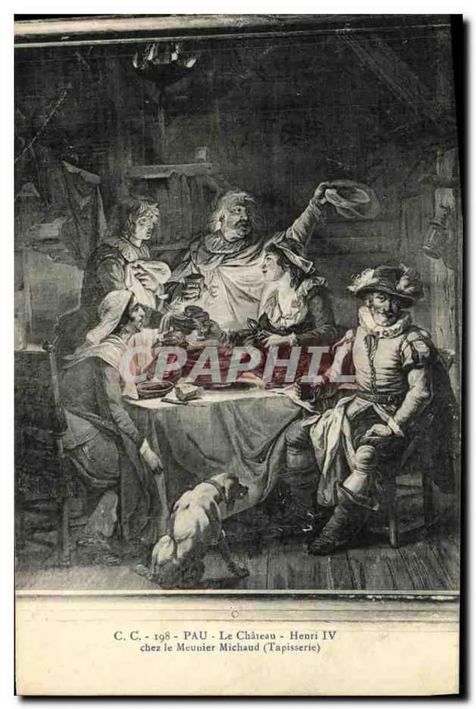 Henri IV beim Mühler Michaud — Tapestry — C. C. - 198 - PAU - Vorderseite