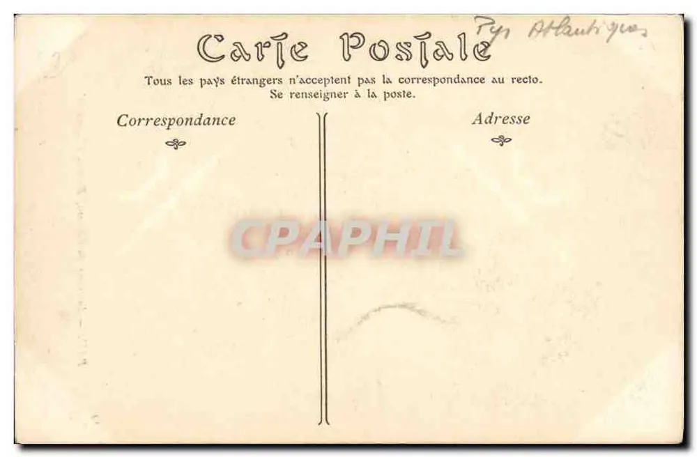 Pau — Innenansicht des Schlosses, Wiege von Henri IV — Collections ND. Phot. - Rückseite