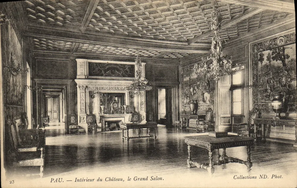 Pau — Innenraum des Schlosses, der Große Saal — Sammlung ND. Fot. n°23 - Vorderseite