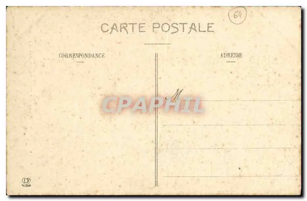 Basrelief der Statue von Henri IV in Paris — Verleger: Eugène Larcher, Nr. 64 - Rückseite